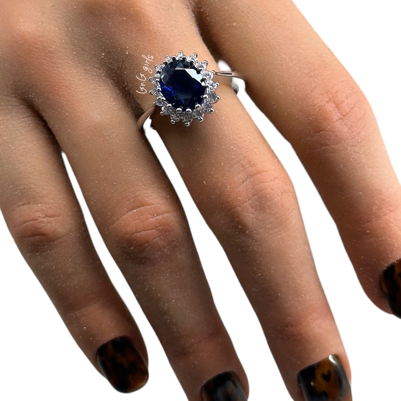 Large Navy Royal Ring Size S