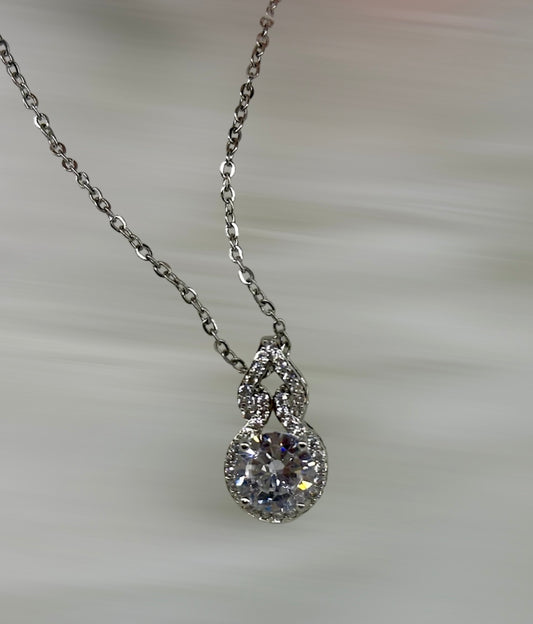 Clear Droplet Necklace