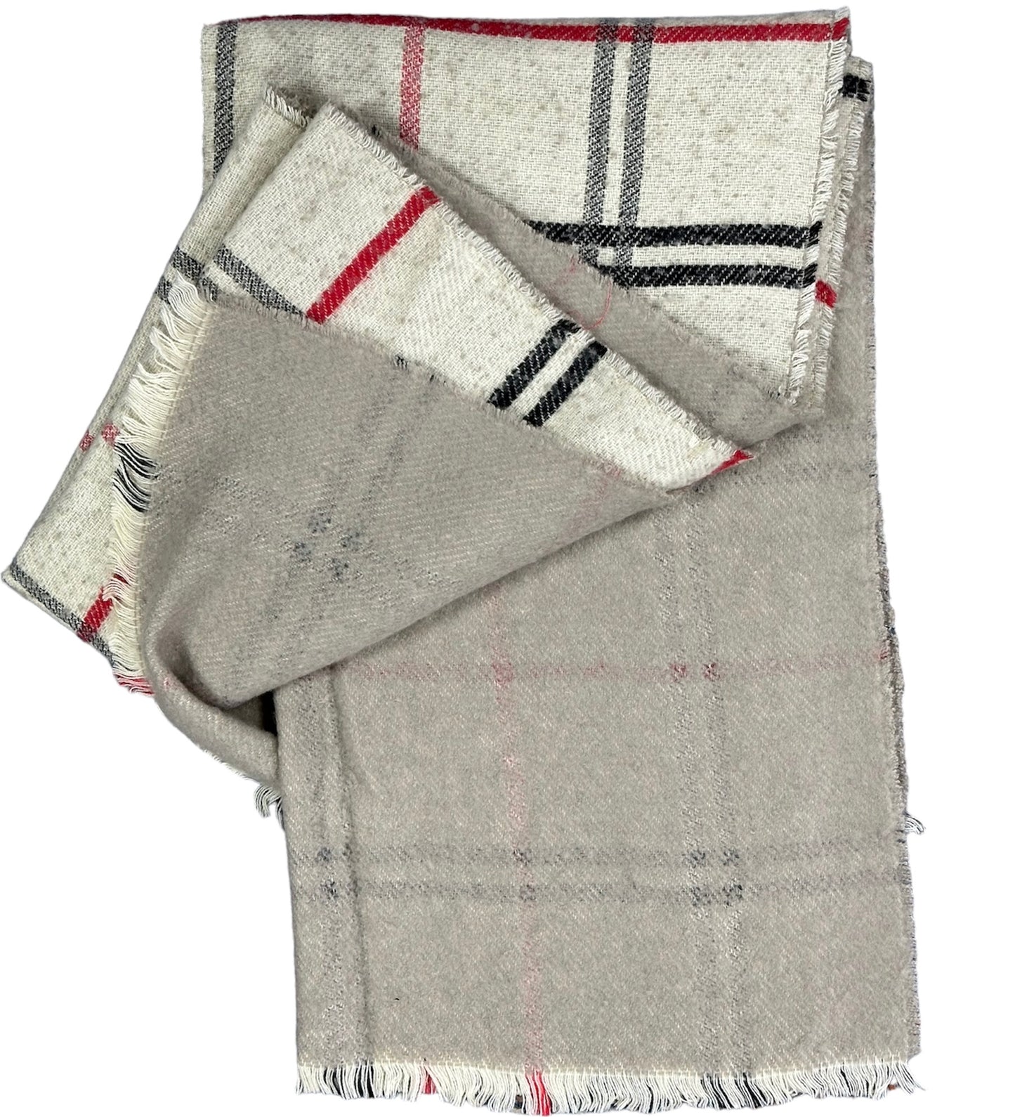 Luxury Cream Tartan Scarf