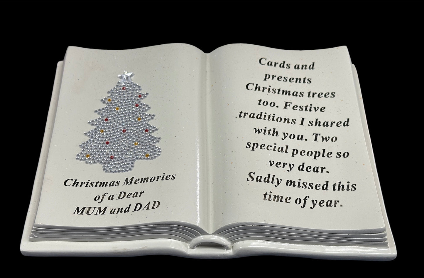 Memorial Plaque Mum Dad Christmas Book