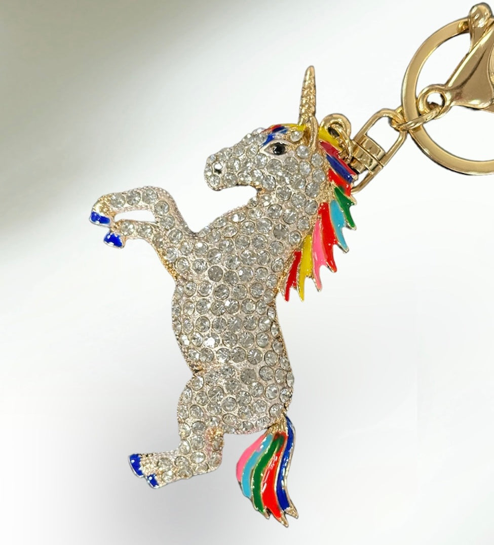 Charm Keyring Rainbow Unicorn