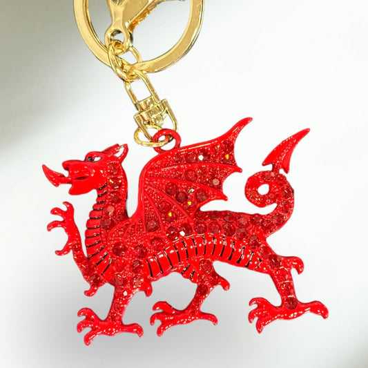 Charm Keyring Welsh Dragon