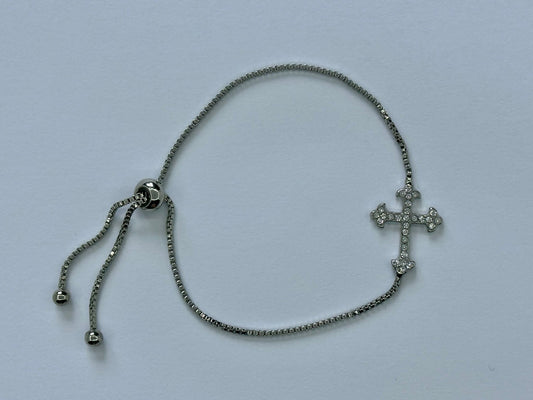 Diamanté Cross Bracelet