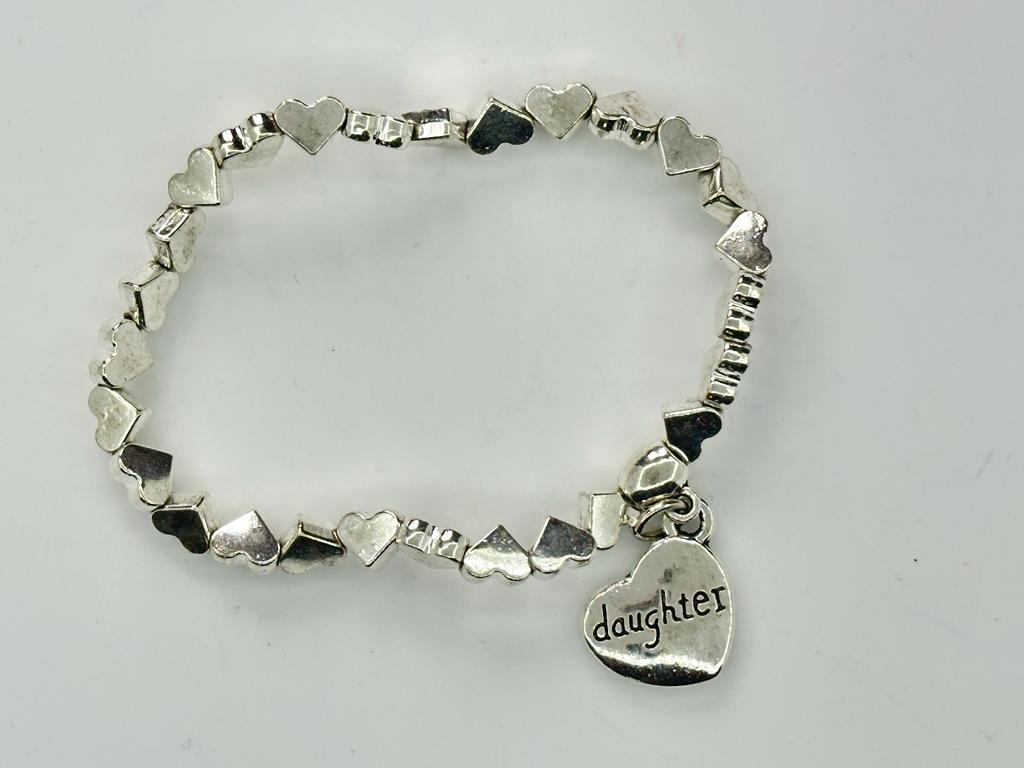 Heart Charm Bracelet with message