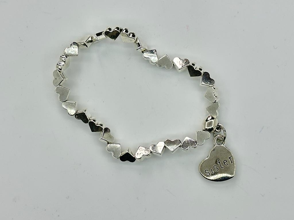 Heart Charm Bracelet with message