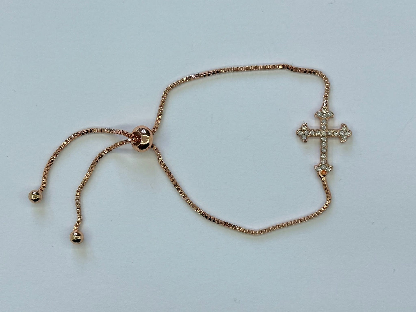 Diamanté Cross Bracelet