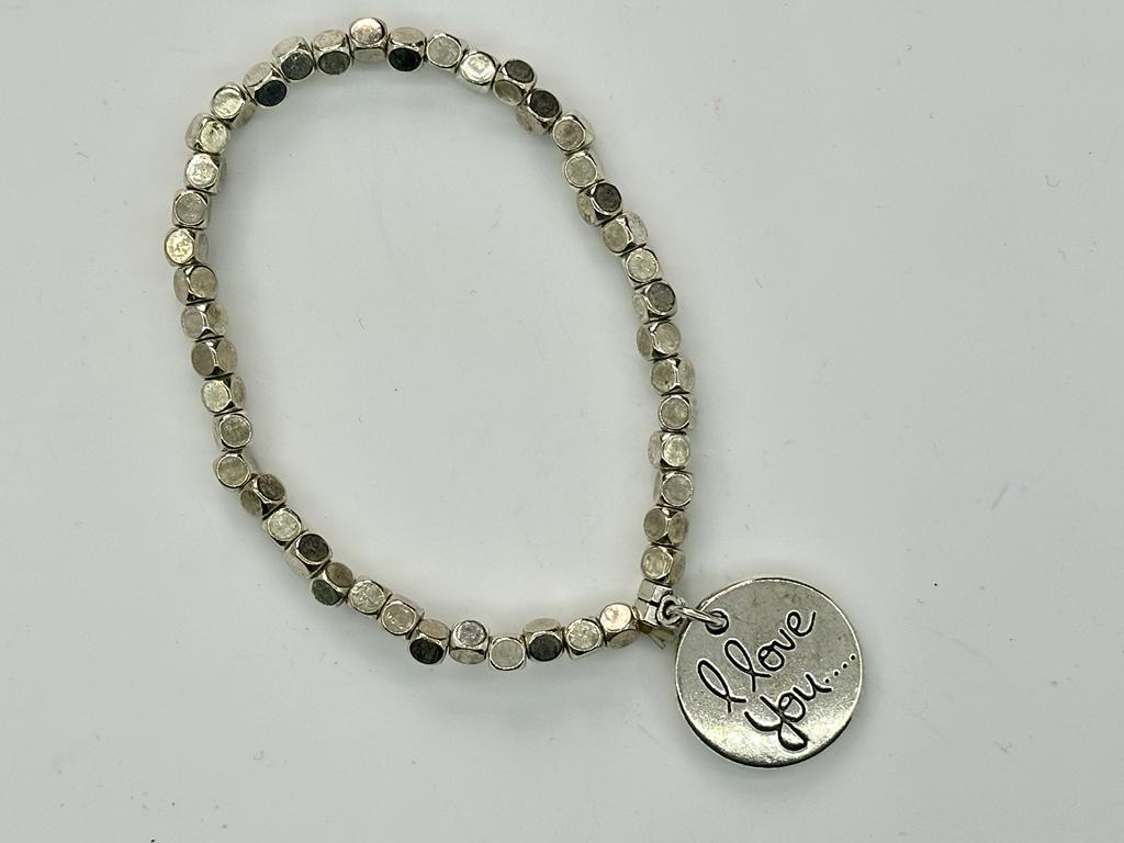 Heart Charm Bracelet with message