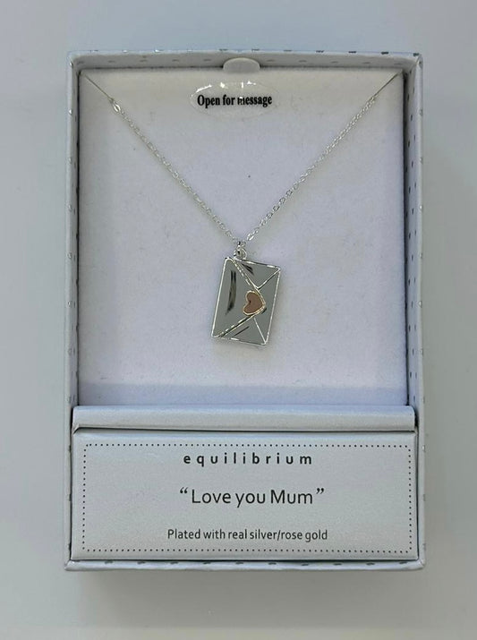 “Love you Mum” Envelope Necklace