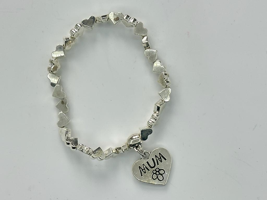 Heart Charm Bracelet with message