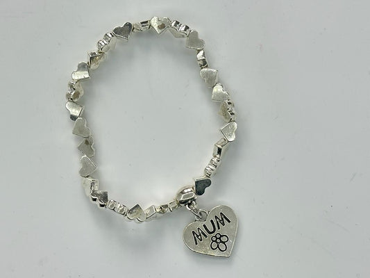 Heart Charm Bracelet with message